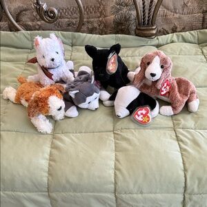 Vintage Ty Beanie babies dog collector’s set